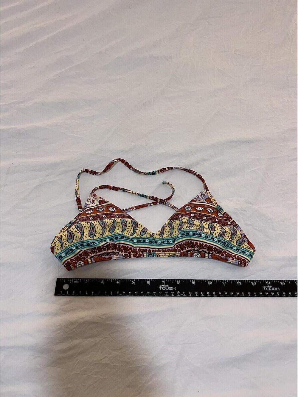 Eidon Triangle Bikini Top Size Small Aztec Print 321